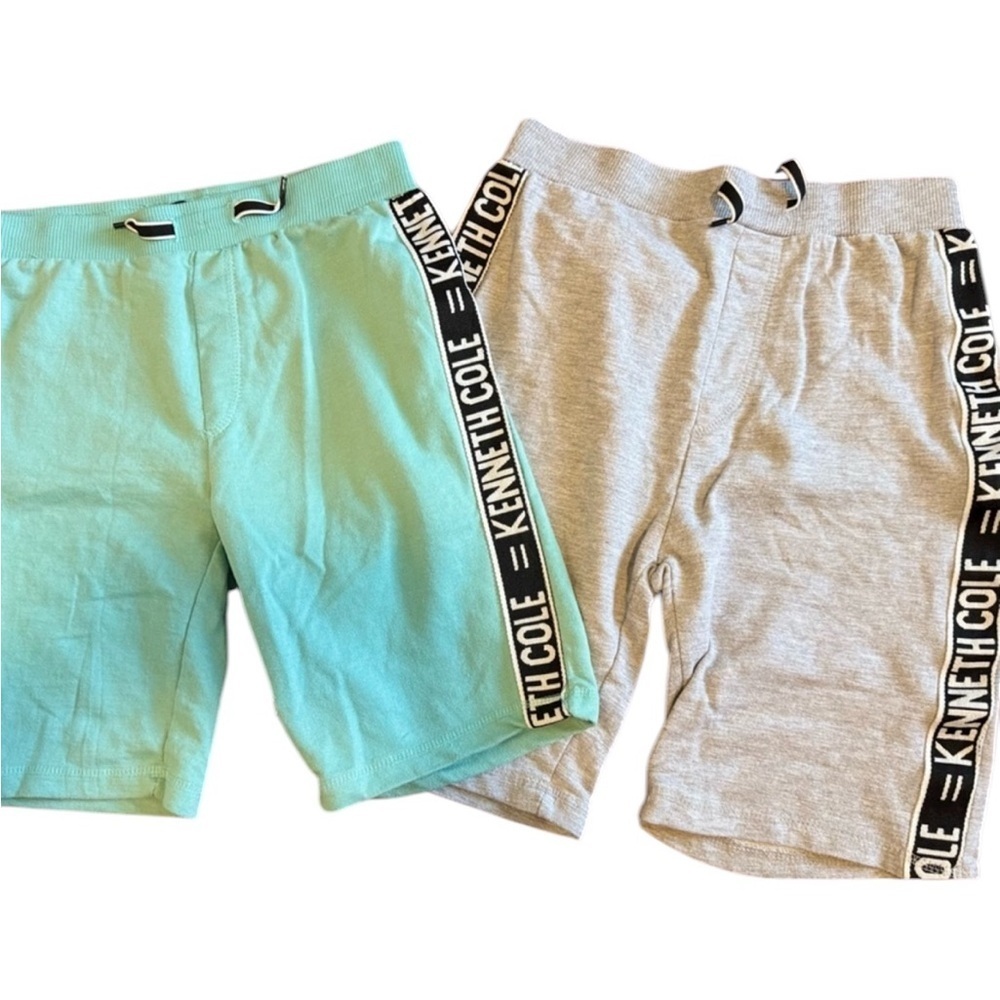 KENNETH COLE New York Boys Shorts Size 14 Green & Gray Athletic Lot of 2